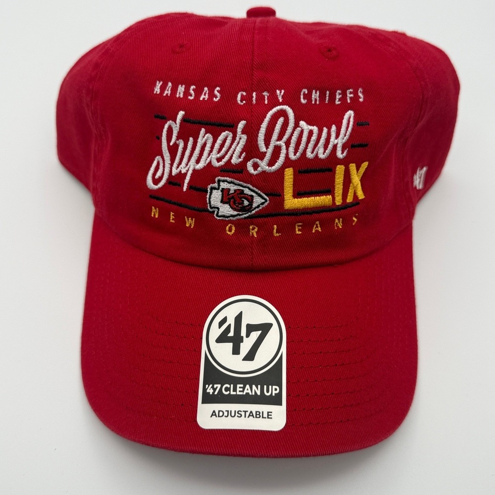'47 Kansas City Chiefs Super Bowl LIX New Orleans Hat Red FSB-SBTID16GWS-RD24